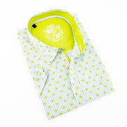 Green Short Sleeve Shirt Short Sleeve Button Down EightX   