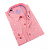 Red Fill Coupe Shirt With Solid Trim Long Sleeve Button Down EightX   