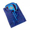 Navy Reverse Fill Coupe Shirt Long Sleeve Button Down EightX   