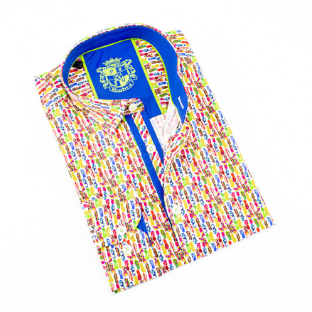 Mini Flip Flop  Button Down Print Shirt Long Sleeve Button Down EightX   