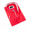 Feels Like Linen Red Short Sleeve Shirt Shirts EightX RED S 
