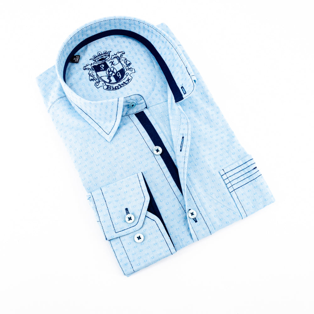 Eight-X | Designer Dress Shirts | Jacquard Shirts With Pocket TURQUOISE / 2XL Eight-X | Designer Dress Shirts | Jacquard Shirts With Pocket TURQUOISE / 2XL
