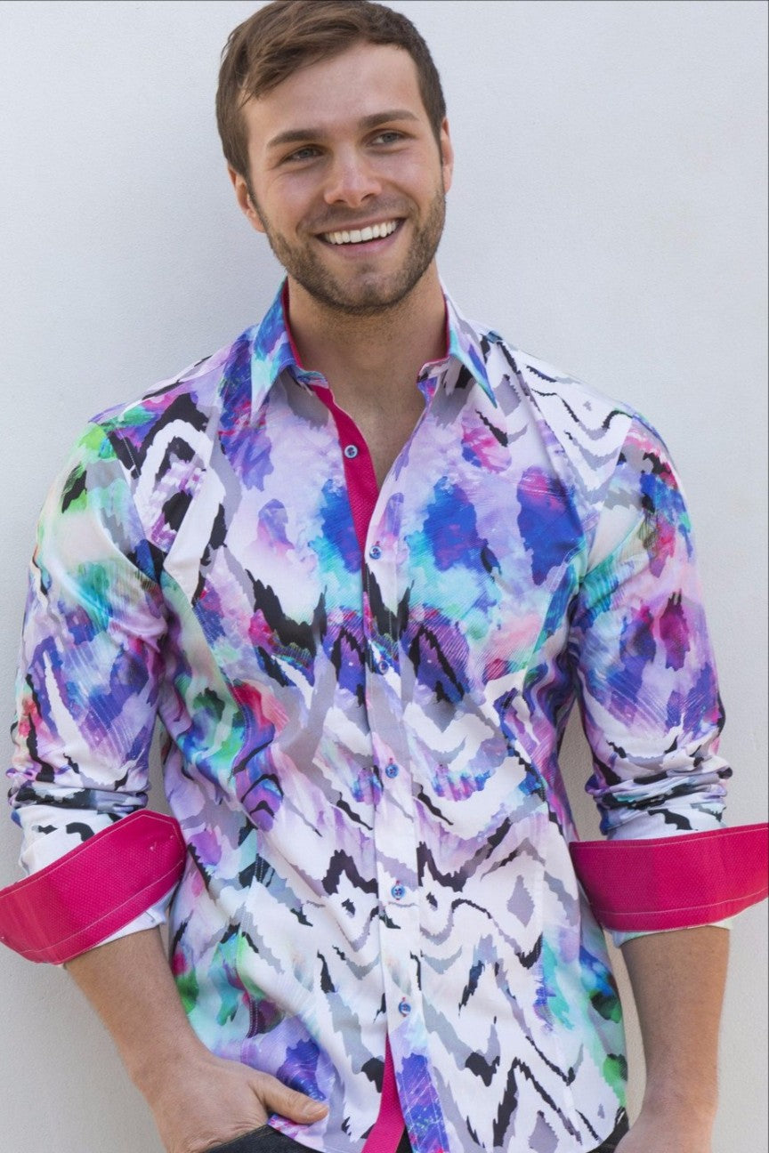 Camisa con estampado de botones en varios colores Melting