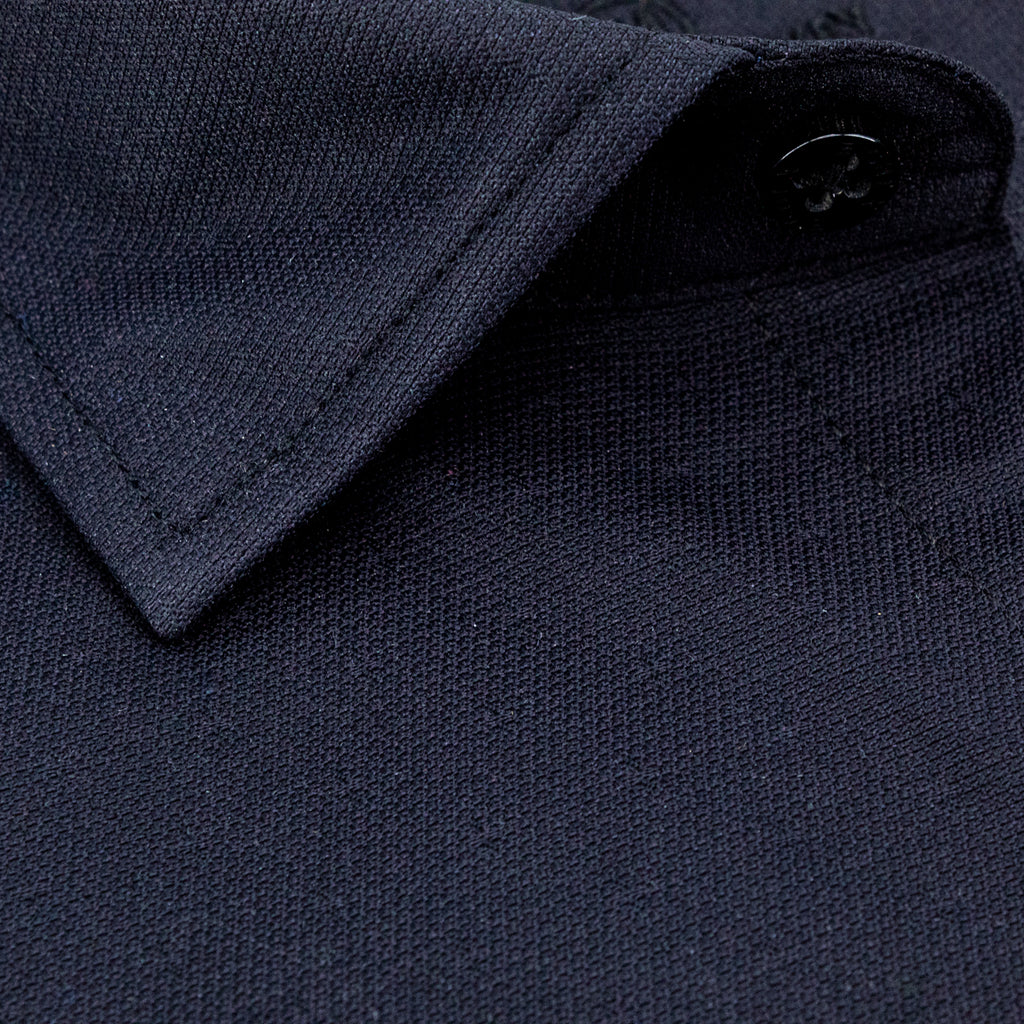 Jacquard Button Down Shirt - Black Long Sleeve Button Down EightX   
