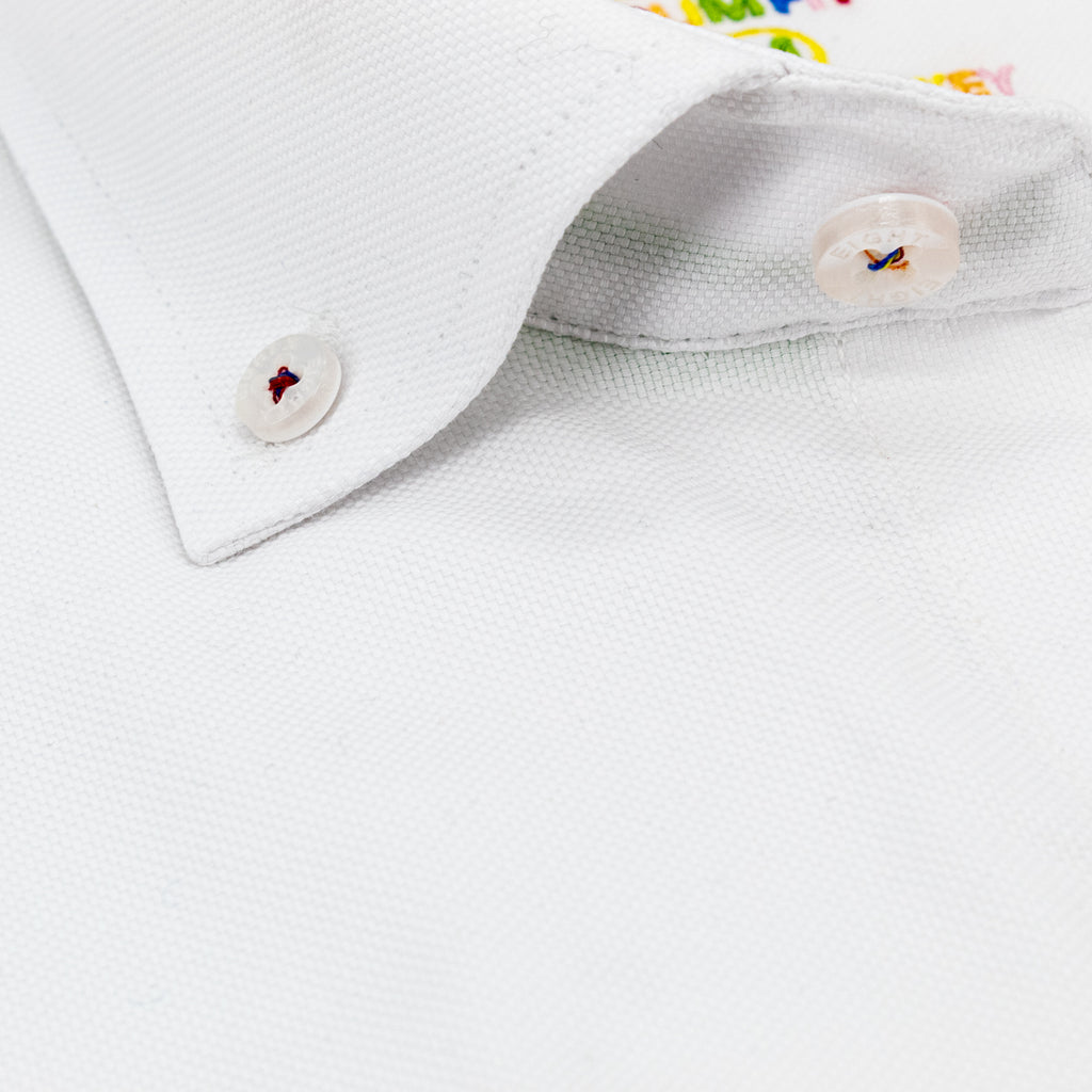 Colores Edition Oxford FROG Shirt - White Long Sleeve Button Down EightX   