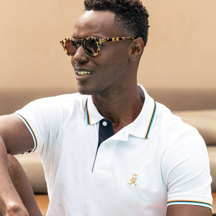 Corsica FROG Slim Fit Polo - White Polos Eight-X