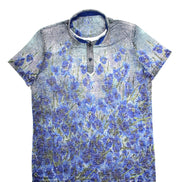 Navy Print Polo Shirt Polos EightX   