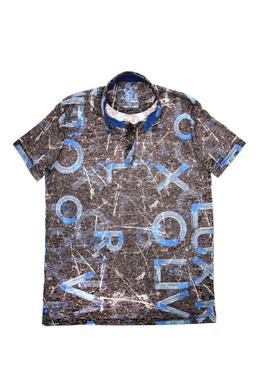 Eight x Blue Print Polo Shirt