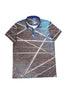 Black Print Polo Shirt Polos EightX   