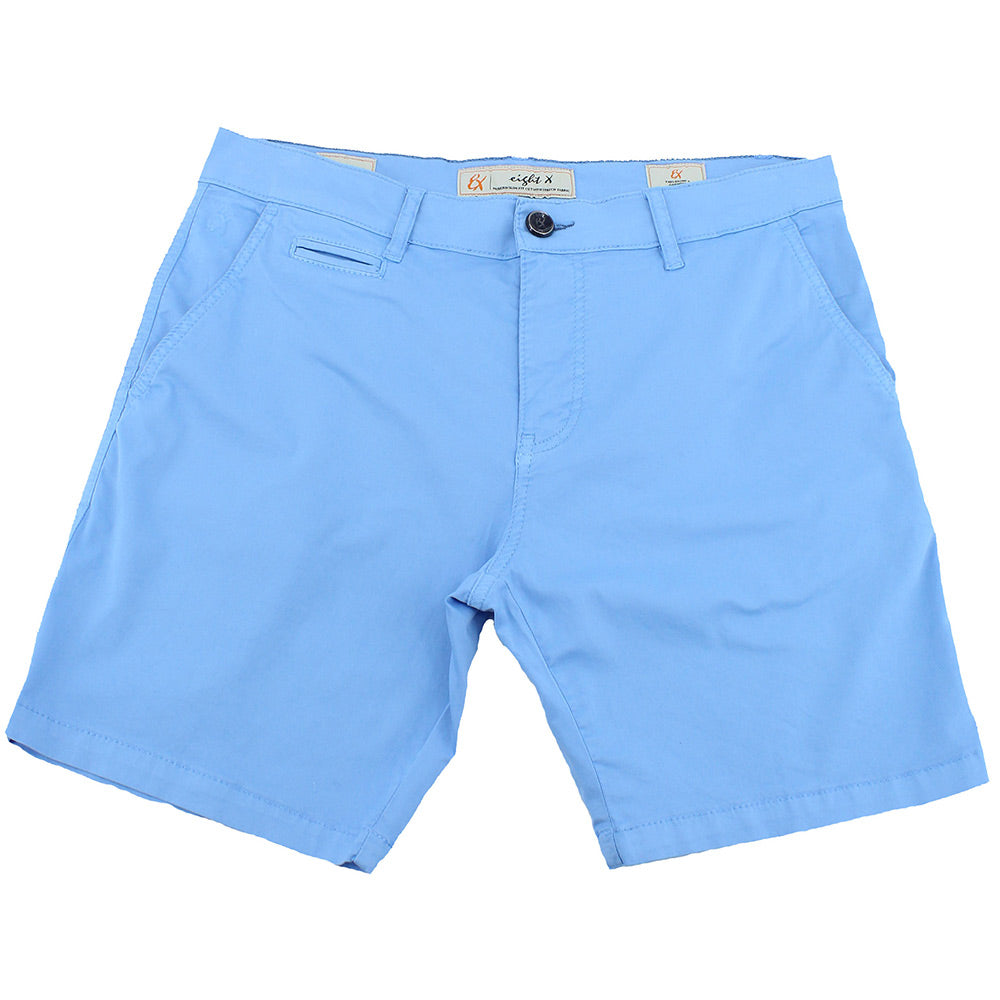 Solid Blue Chino Shorts Chino Shorts EightX   