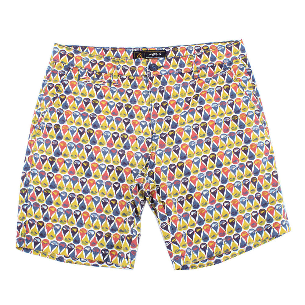 Retro Print Colorful Shorts Chino Shorts EightX   
