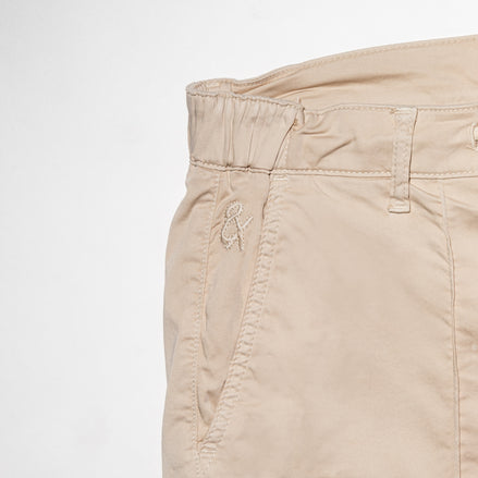 Chino Shorts w/ Drawstring Waist - Staple Beige Shorts Eight-X   