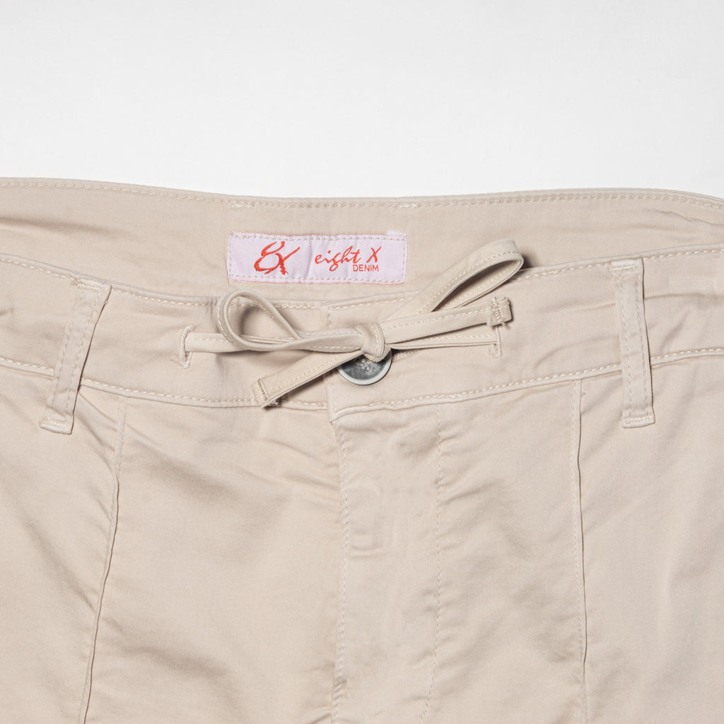 Chino Shorts w/ Drawstring Waist - Staple Beige Chino Shorts Eight-X   