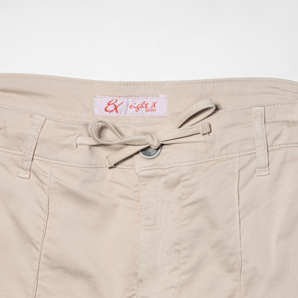 Chino Shorts w/ Drawstring Waist - Staple Beige Shorts Eight-X   