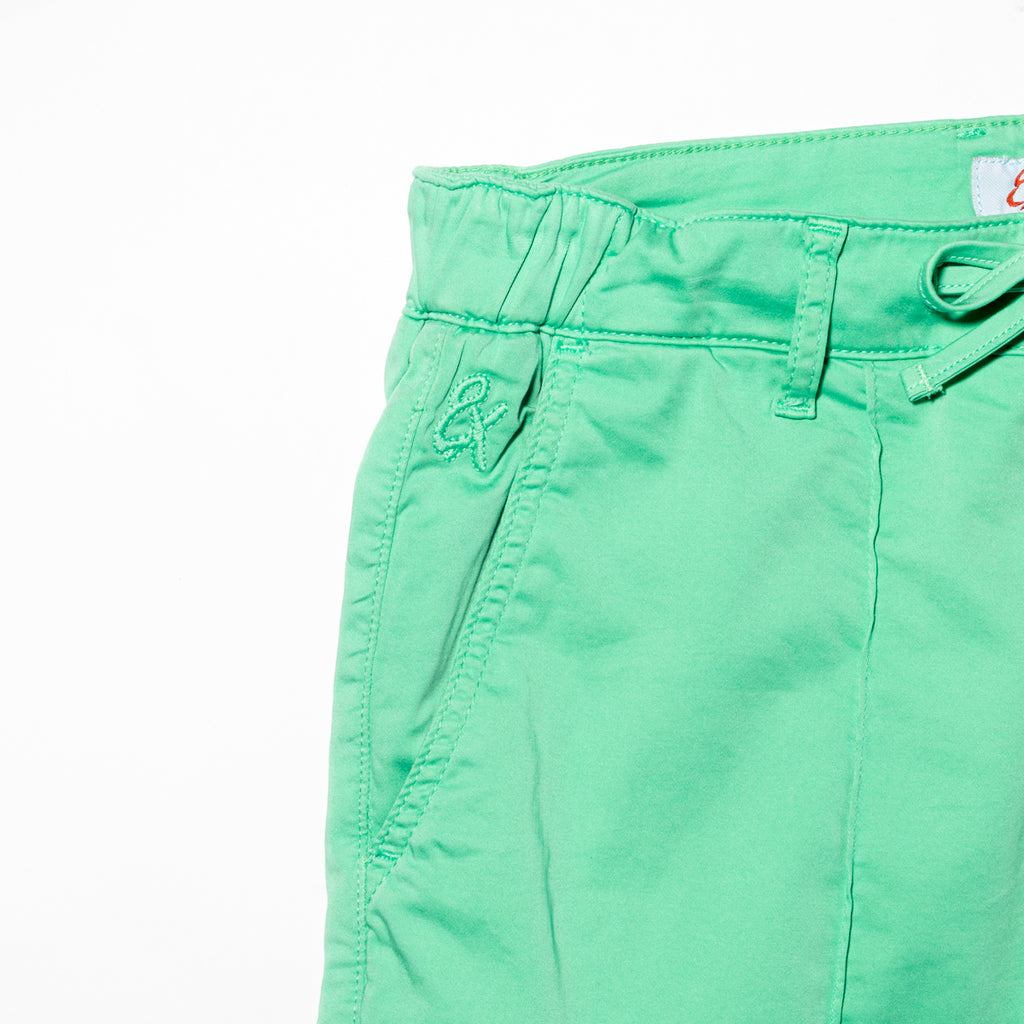 Chino Shorts w/ Drawstring Waist - Mint Green Chino Shorts Eight-X   