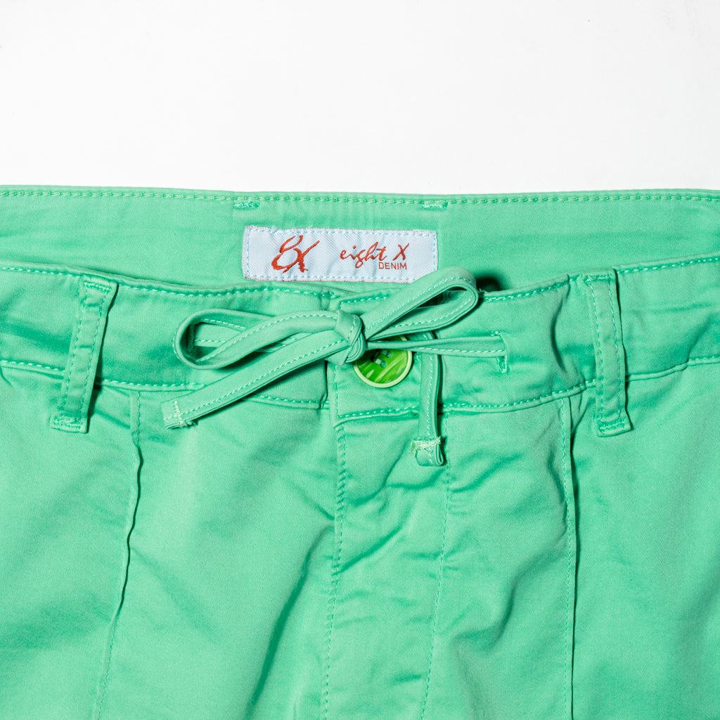 Chino Shorts w/ Drawstring Waist - Mint Green Chino Shorts Eight-X   