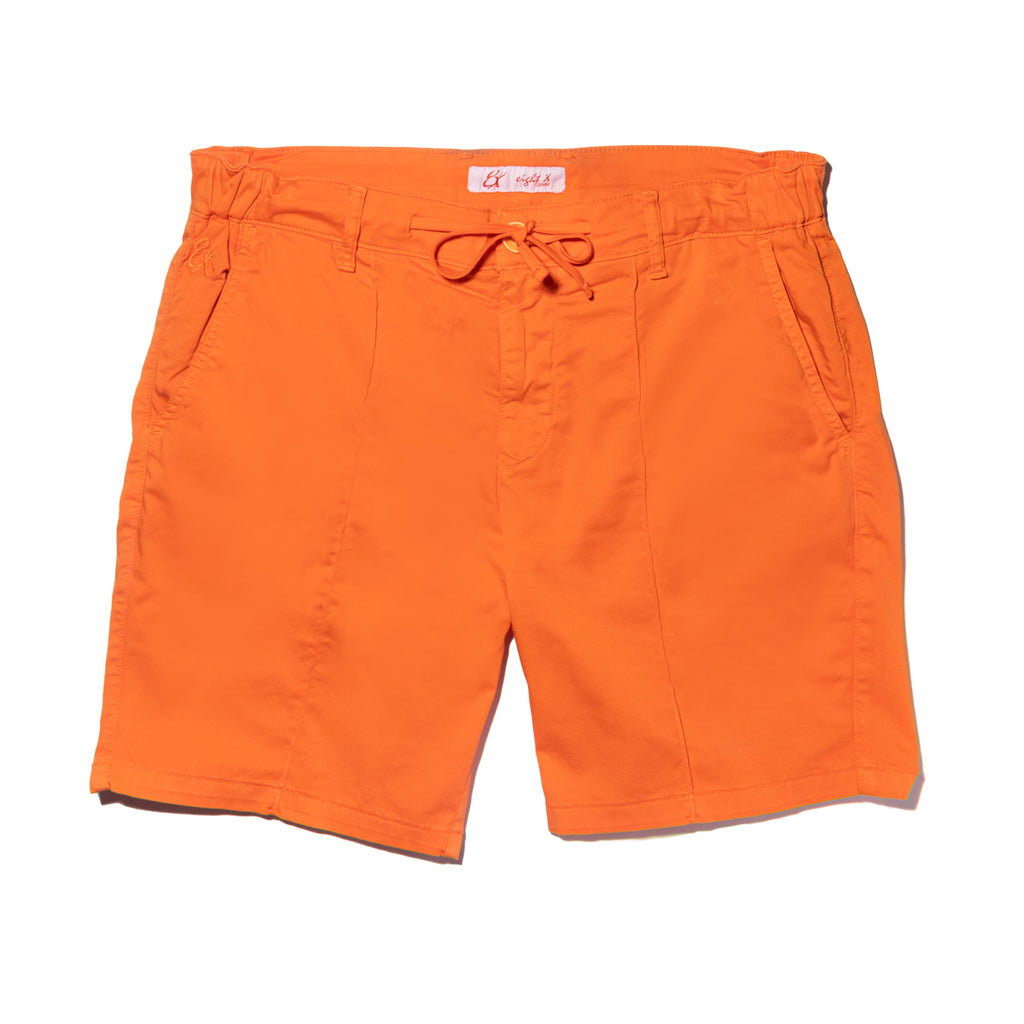 Chino Shorts w/ Drawstring Waist - Orange Chino Shorts Eight-X   