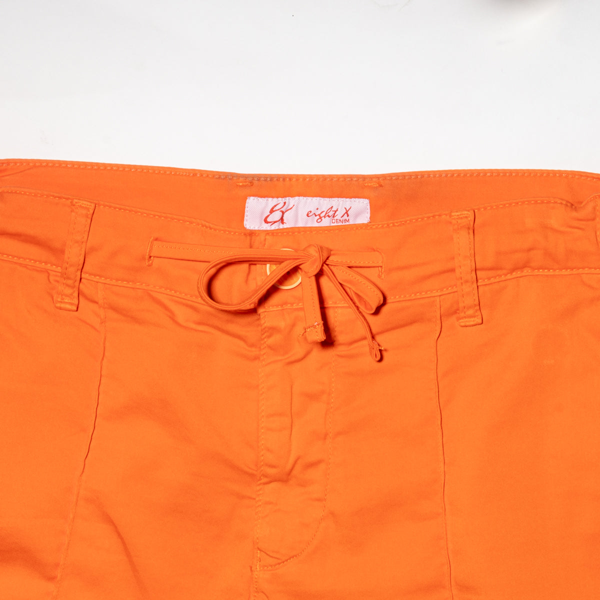 Chino Shorts w/ Drawstring Waist - Orange Shorts Eight-X   