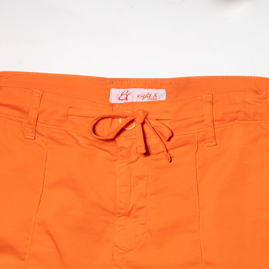 Chino Shorts w/ Drawstring Waist - Orange Chino Shorts Eight-X   