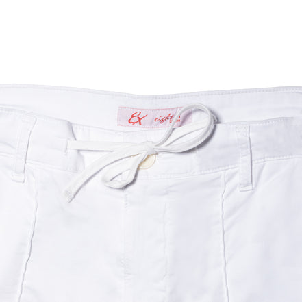 Chino Shorts w/ Drawstring Waist - White Shorts Eight-X   