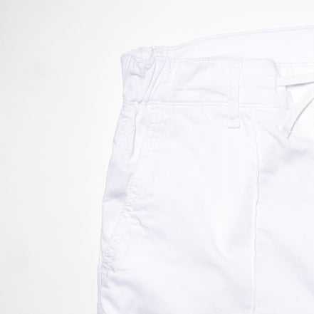 Chino Shorts w/ Drawstring Waist - White Shorts Eight-X   