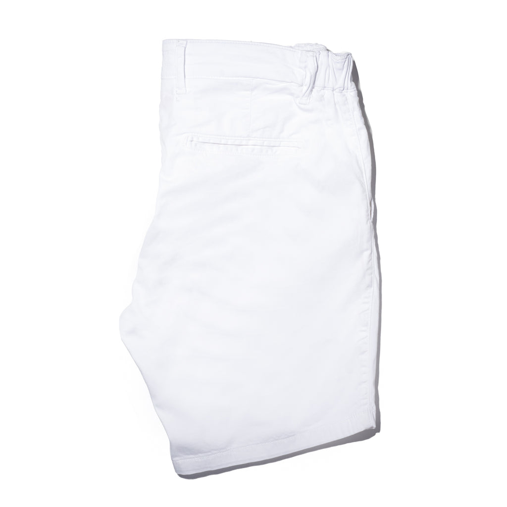 Chino Shorts w/ Drawstring Waist - White Shorts Eight-X   
