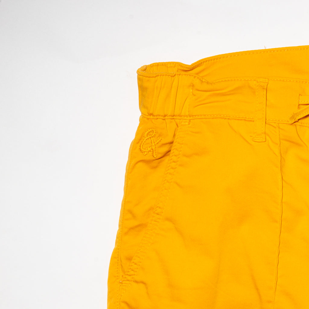 Chino Shorts w/ Drawstring Waist - Yellow Chino Shorts Eight-X   