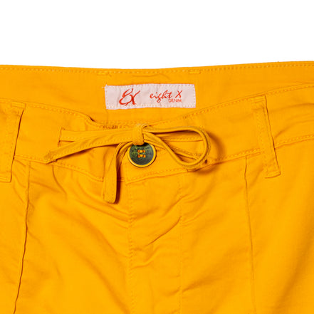 Chino Shorts w/ Drawstring Waist - Yellow Shorts Eight-X   