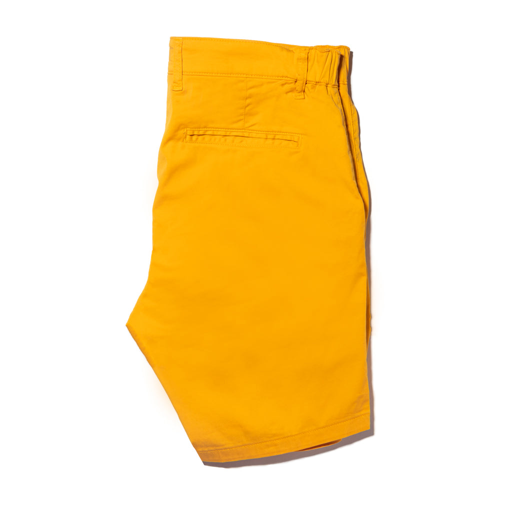 Chino Shorts w/ Drawstring Waist - Yellow Chino Shorts Eight-X   