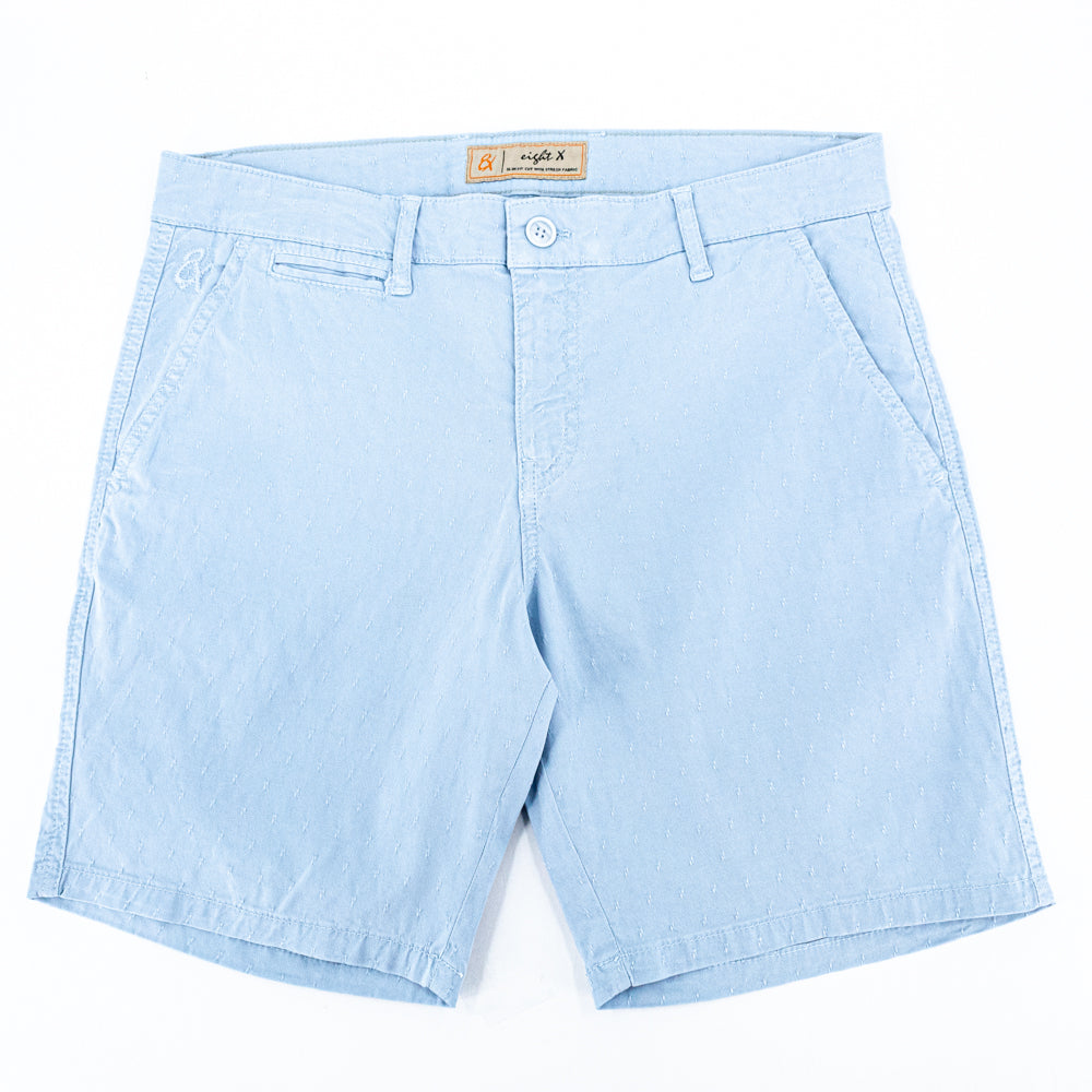 The Carlo Jacquard Shorts - Blue Chino Shorts Eight-X   