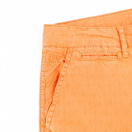 The Carlo Jacquard Shorts - Orange Shorts Eight-X   