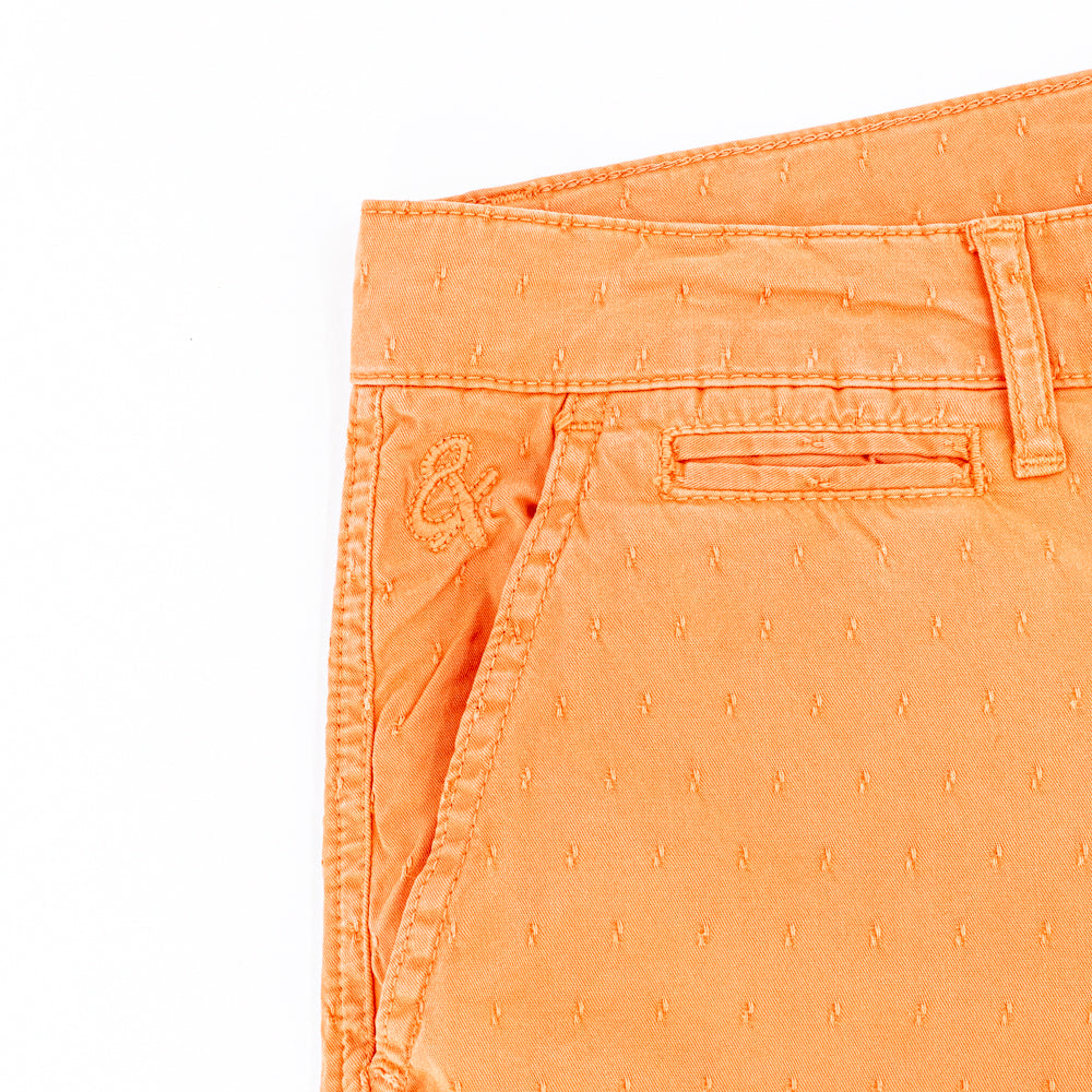 The Carlo Jacquard Shorts - Orange Shorts Eight-X   