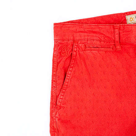 The Carlo Jacquard Shorts - Red Shorts Eight-X   