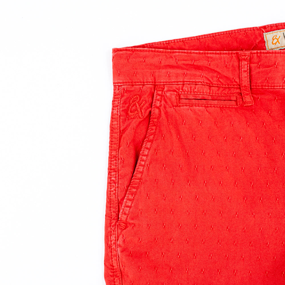 The Carlo Jacquard Shorts - Red Shorts Eight-X   
