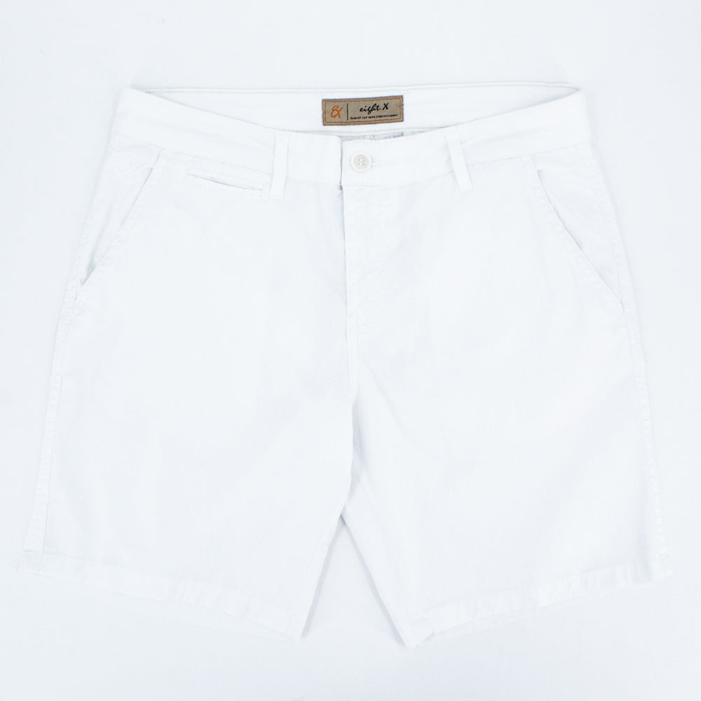 The Carlo Jacquard Shorts - White Chino Shorts Eight-X   