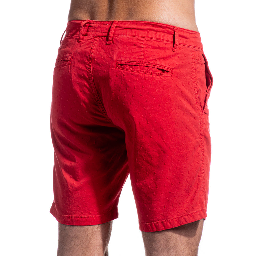The Carlo Jacquard Shorts - Red Shorts Eight-X   