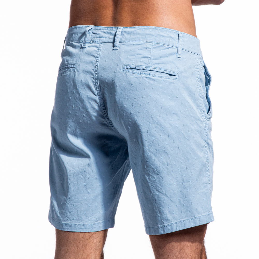 The Carlo Jacquard Shorts - Blue Chino Shorts Eight-X   