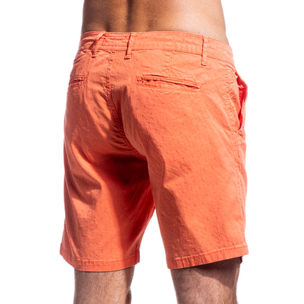 The Carlo Jacquard Shorts - Orange Shorts Eight-X   