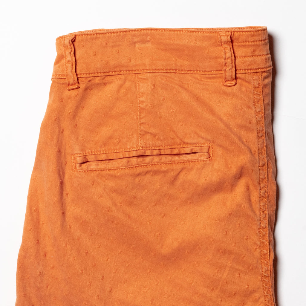 The Bruno Jacquard Shorts - Terra Orange Chino Shorts Eight-X   