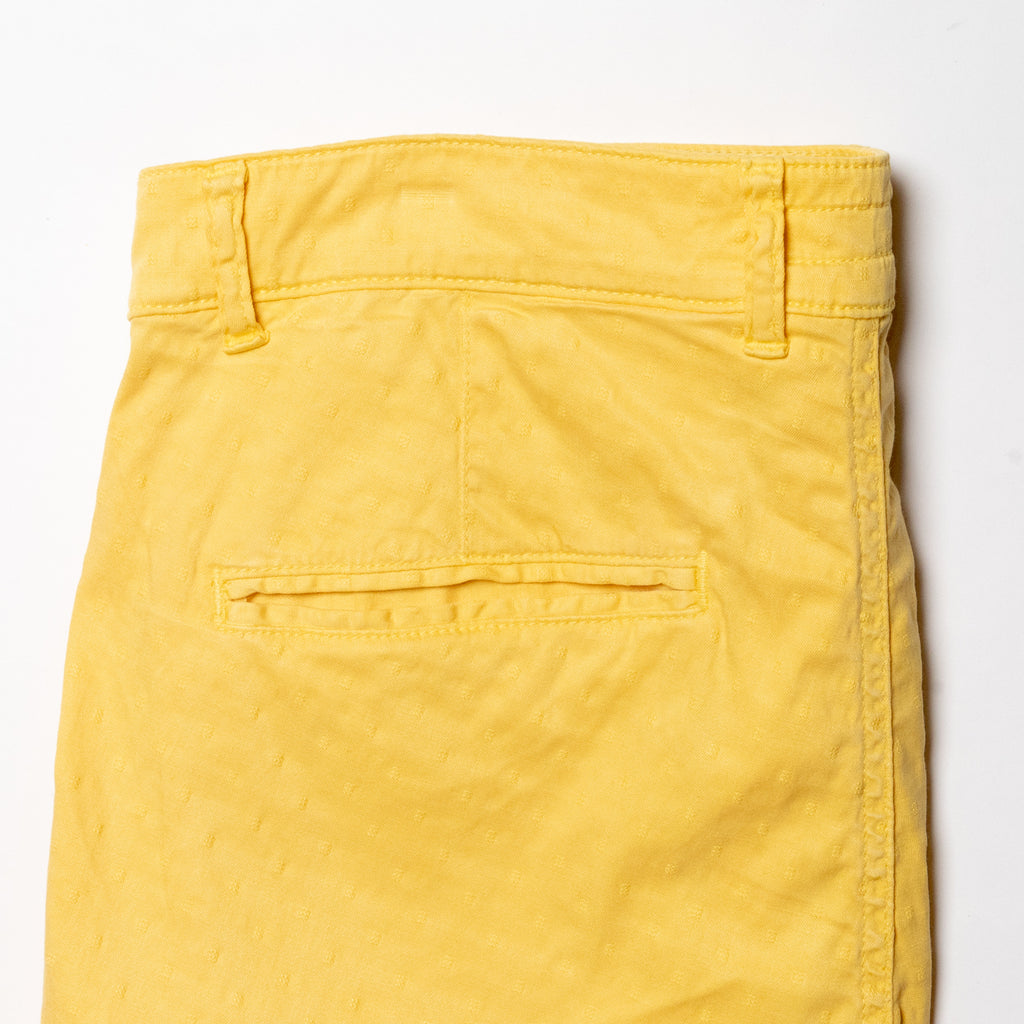 The Bruno Jacquard Shorts - Yellow Chino Shorts Eight-X   