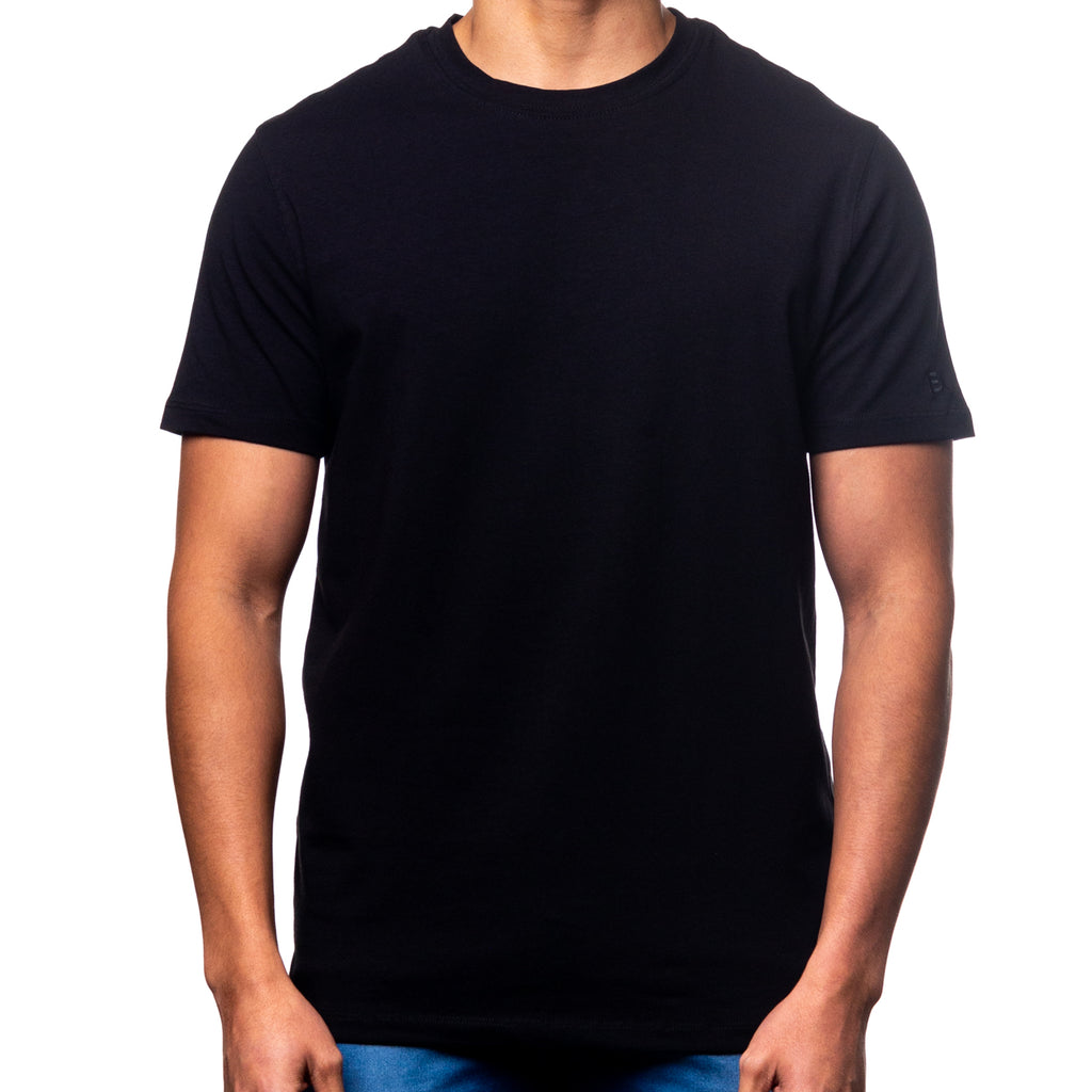 Essential Crew Neck T-Shirt - Black T-Shirts Eight-X   