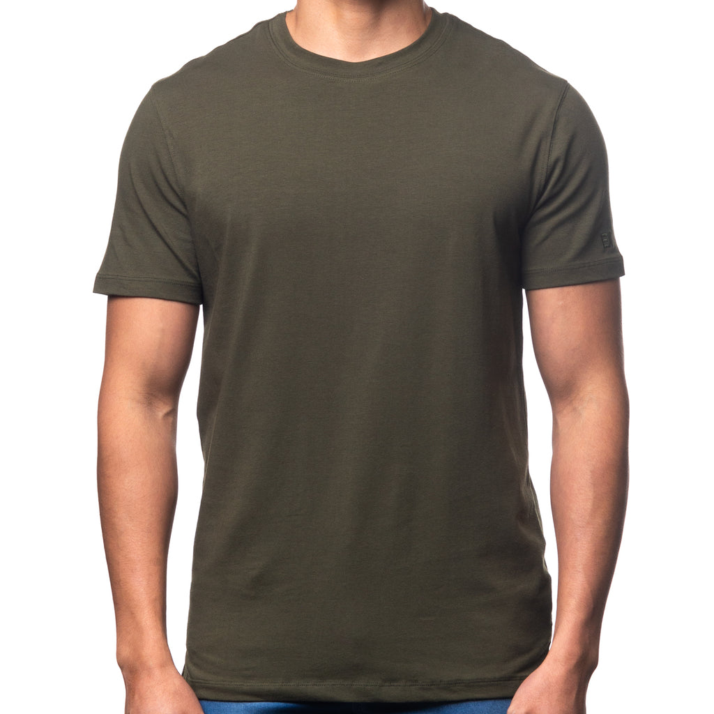 Essential Crew Neck T-Shirt - Olive T-Shirts Eight-X   
