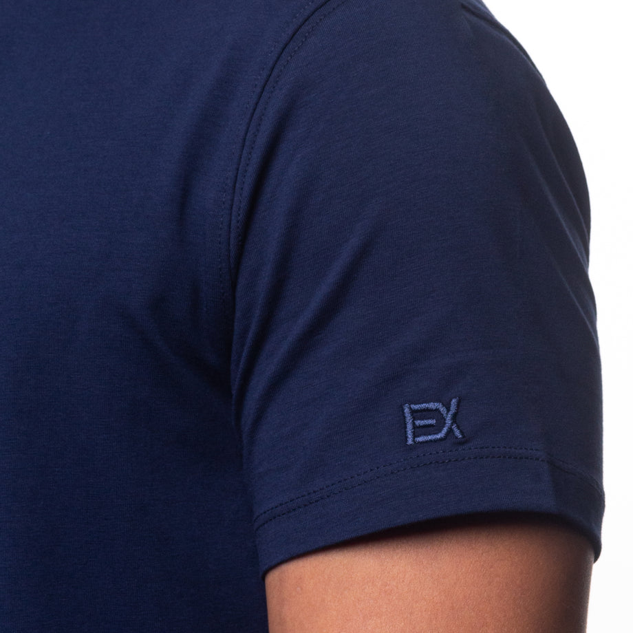 Eight-X | Designer Menswear | Basic Crew Neck T-Shirt - Navy