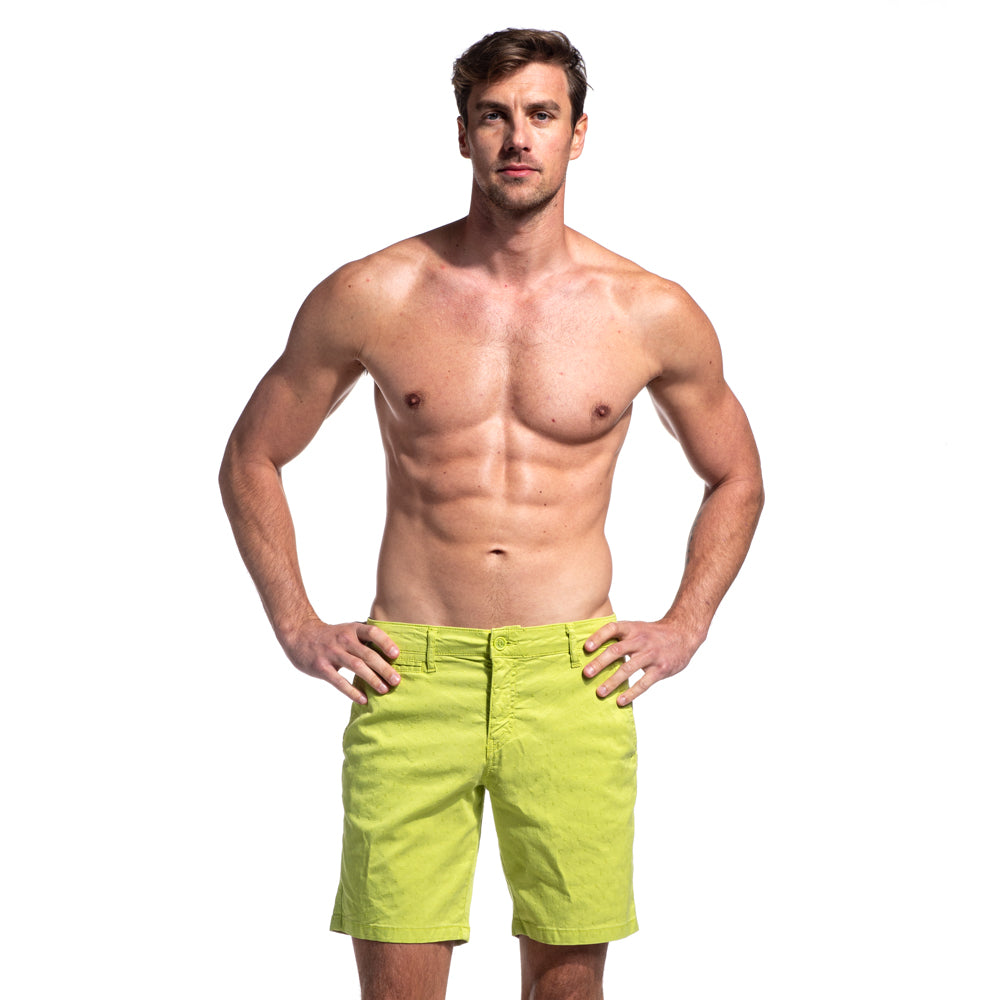 The Carlo Jacquard Shorts - Green Chino Shorts Eight-X GREEN 29 