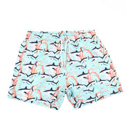 Shark Print Swim Trunks Swim Trunks EightX   
