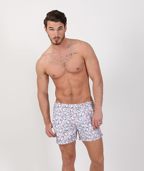 Polar Bear Plunge Print Swim Trunks Swim Trunks EightX   