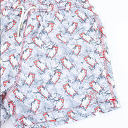 Polar Bear Plunge Print Swim Trunks Swim Trunks EightX   