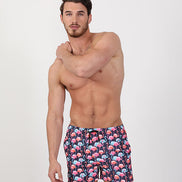 Flamingo Print Swimwear Swim Trunks EightX   