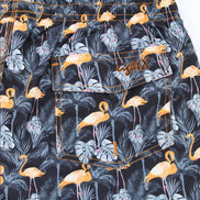 Flamingo and Palm Print Swim Trunks Swim Trunks EightX   