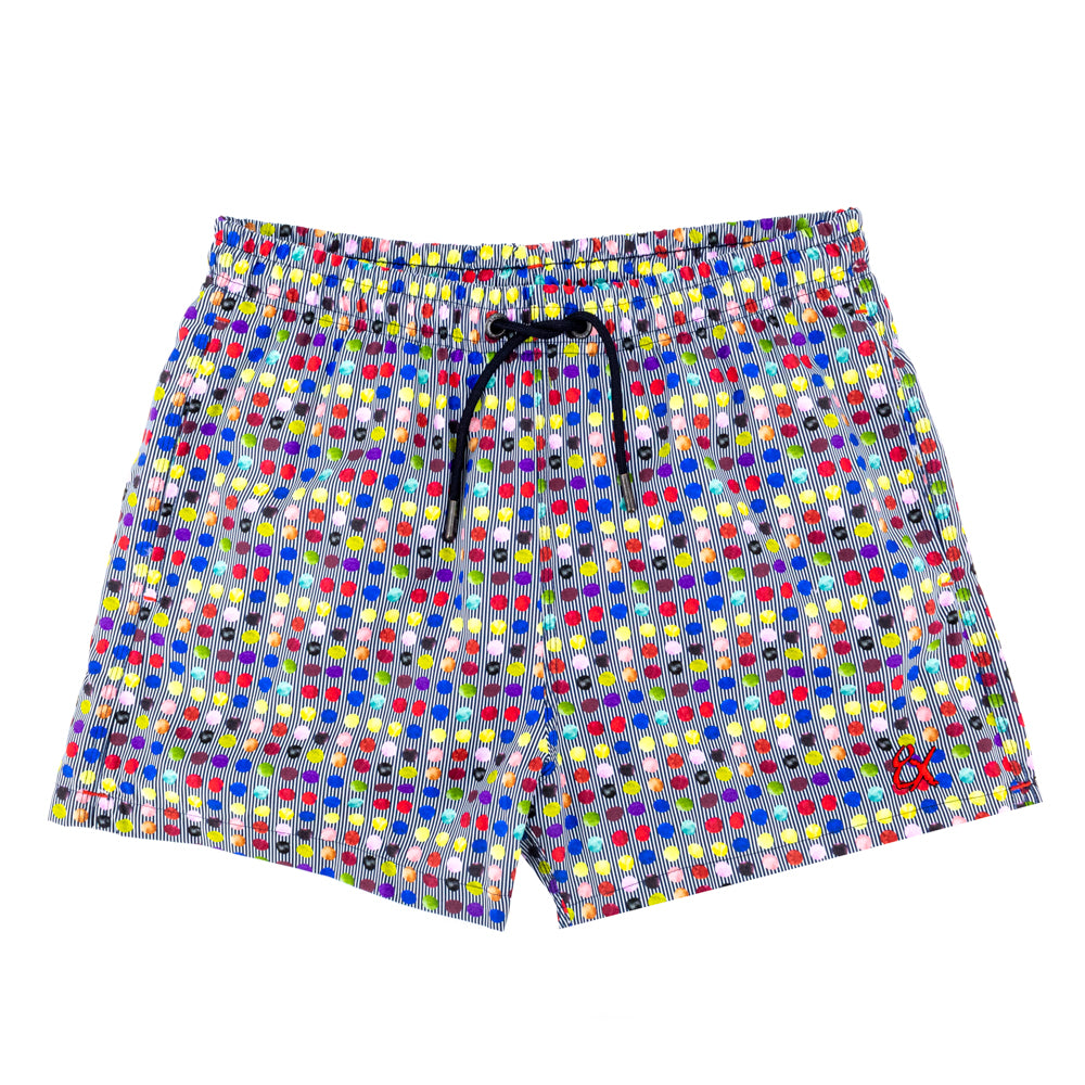 Dot and Cross Swim Trunks Swim Trunks Eight-X   